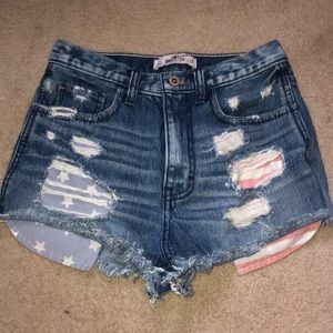 American flag high waisted shorts.